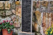 Home Garden Water Feature, Large Outdoor Straight Water Fountain, Indoor Slate Effect Modern Waterfall Ornament with Lights &amp; Pump, Patio Decor (FREE POSTAGE)