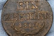 AUSTRIA, Empire Franz II era 1816A copper Ein Kreuzer
