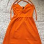 Orange halter neck dress Image 3