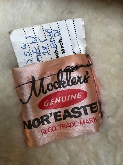Vintage Ladies Mocklers Genuine Leather Shearling Nor'Easter Long Coat Size UK 8