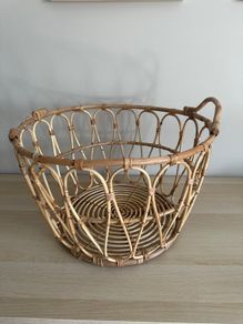 Natural rattan Basket storage Ikea Snidad