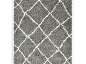 Rug Berber Shaggy PP Grey and Beige 140x200 cm