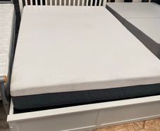 Double Wooden Ottoman Storage Bed, Gas Lift