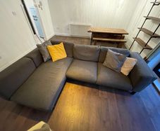 Grey l-shaped corner sofa