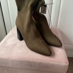 ankle boot sock boot size 40 khaki boot