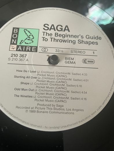 Saga - The Beginner's Guide To Throwing Shapes