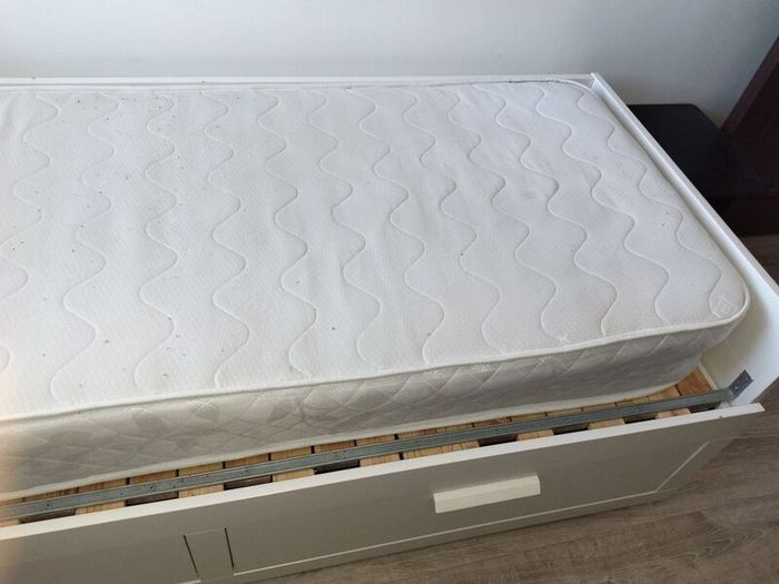 Ikea Brimnes bed and Pocket sprung mattress