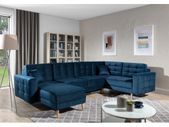 Corner Sofa Bed CORTEZ U shape model with bedding space and big sleeping area