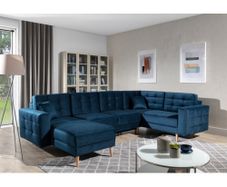 Corner Sofa Bed CORTEZ U shape model with bedding space and big sleeping area