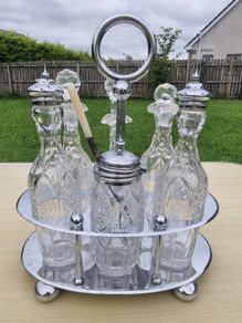 Antique spice set (also known as a kitchen cabaret or cruet set)