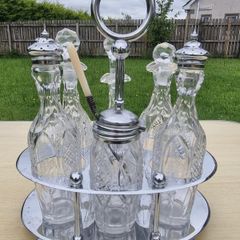 Antique spice set (also known as a kitchen cabaret or cruet set)