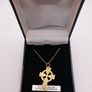 Celtic cross 9ct  yellow gold necklace Image 2