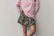 Stunning Brand New with tags Next UK14 Tall range Camo Printed 100% Cotton Pleated Denim Mini Skirt