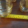 Fabulous Set of Four Vintage Retro Mid-Century-Modern Tumblers with Gilt Banding and a Lovely Unusual Shape, Unknown Maker but Likely from Bohemia or Czechoslovakia Image 10