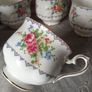 Highly collectable Vintage Royal Albert "Petit Point" six tea cups Image 2