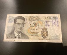 Belgium 20 Francs note