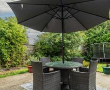 Rattan Garden Table Chairs Parasol