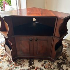 Vintage Mahogany TV Corner Cabinet
