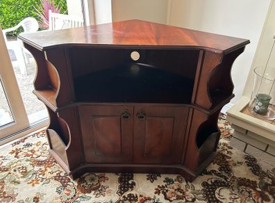 Vintage Mahogany TV Corner Cabinet
