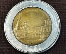 1983 Italy 500 Lire Bimetallic Coin