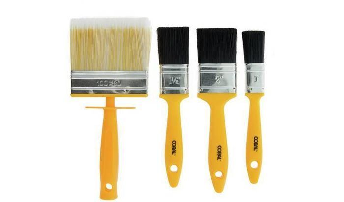 TWO 5 Litre Dulux Paints with 16 Coral Essentials Paint Brushes (All Brand New Unopened)