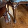 French walnut and green velvet armchair Image 2