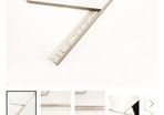 12mm Aluminium Tile Trim Brushed - Square Edge 2.4m