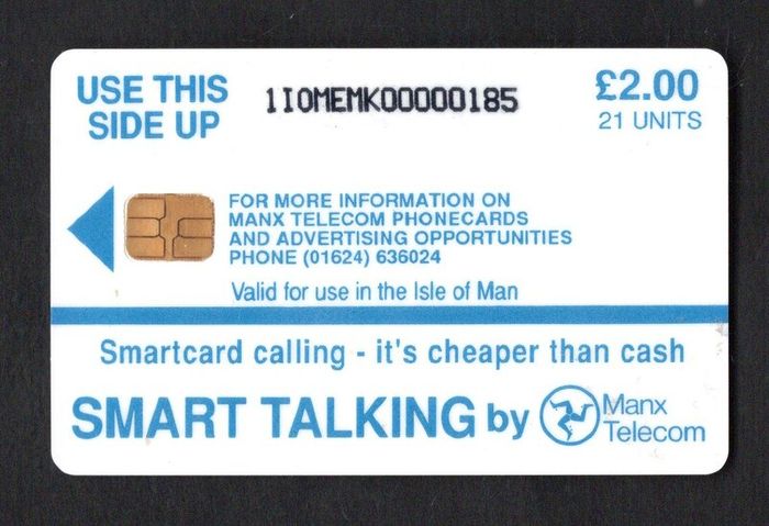 1994 Isle of Man The First Manx Telecom Smartcard (Siemens - S30 (Module 34)) Phone Card