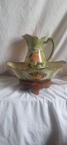 Vintage Staffordshire Ironstone Pitcher & Wash basin set.