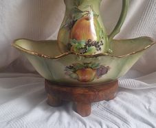 Vintage Staffordshire Ironstone Pitcher & Wash basin set.