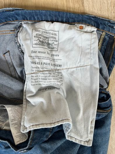 Levis 502 Jeans Mens Blue W38 L34 Premium Big E