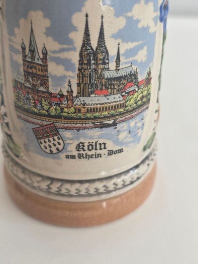 Gerz German beer stein pewter lid