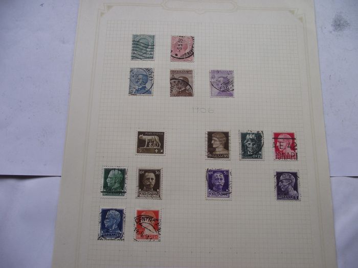 A Collection of Stamps from Italy on loose pages