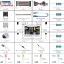 480 Pcs Electronics Component Fun Kit with Power Supply Module, Jumper Wire,Precision Potentiometer,830 tie-Points Breadboard Compatible with STM32,Raspberry Pi,Arduino Image 6