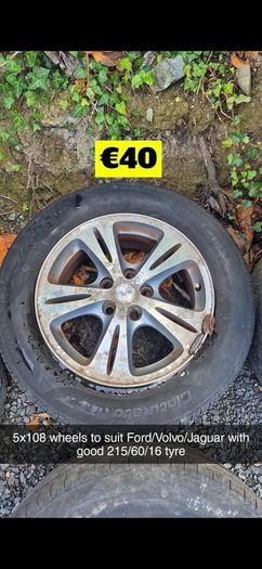 Various Sets & Singles of 5x108 Steel wheels & Alloys to Suit Ford , Volvo & Jaguar 15" 16" 17" 18" inch with 63.5 c/b @ OCG