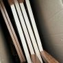 2 wooden chairs and a wall clock Image 2