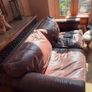 Library style all leather Three seater sofa Image 2