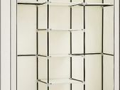 Portable Wardrobe, Foldable Closet, Clothes Storage Organiser with Hanging Rail, Shelves, Fabric Cover, for Bedroom, Cloakroom