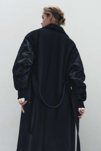 Zara Contrast Bomber Coat
