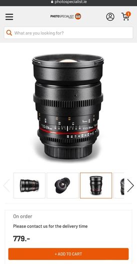Cine Rokinon / Samyang Lens Set 5x