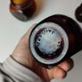 370 - Set of 4 Vintage Collectible Decorative Dark Amber Glass Marmite Jars Image 6