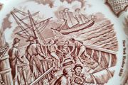 Hanging Wall Plate Of Histoical Senes Of Chinese Export To America