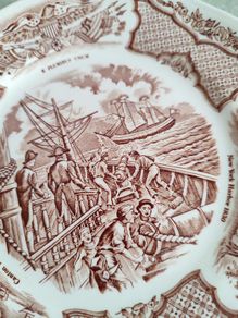 Hanging Wall Plate Of Histoical Senes Of Chinese Export To America