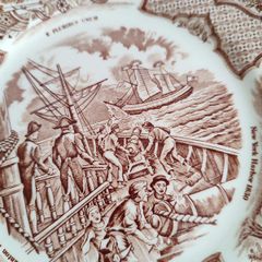 Hanging Wall Plate Of Histoical Senes Of Chinese Export To America