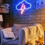 Neon Sign, Acrylic Cloud Lightning Led Neon Light Wall Light Led Wall Decor, Battery or USB Powered Light Up Acrylic Neon Sign for Bedroom, Kids Room, Bar, Party, Christmas (FREE POSTAGE) Image 3