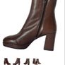Brown leather ankle boots Image 2