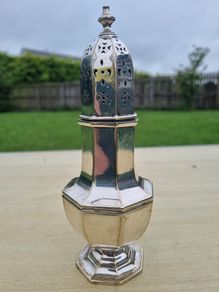 Antique sugar bowl (caster) in the Edwardian style from the beginning of the 20th century.