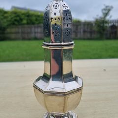 Antique sugar bowl (caster) in the Edwardian style from the beginning of the 20th century.
