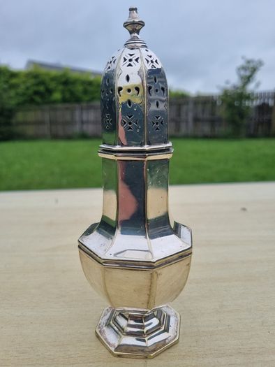Antique sugar bowl (caster) in the Edwardian style from the beginning of the 20th century.