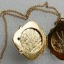 Vintage locket Square floral embossed locket necklace Edwardian Antique style engraving Photo locket for pictures Image 8